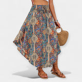 Jupe Midi Fleurie Taille Haute