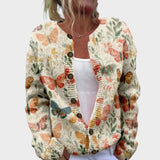 Carolina - Cardigan Floral d'Automne