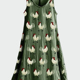Robe avec Imprimé de Coq