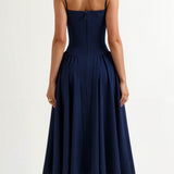 Odete - Robe midi à corsage structuré
