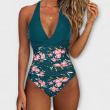 Maillot de Bain Une Pièce avec Décolleté en V