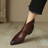 Camila - Bottines de Luxe avec Talon Bas