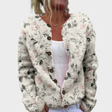 Margarida - Cardigan Floral d'Automne