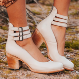 Ginevra - Chaussures à talons hauts avec multiples lanières et semelle épaisse
