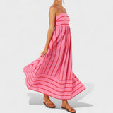 Isabel - Robe longue à rayures