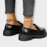 Calista - Mocassin pour femme avec design orthopédique et semelle en satin