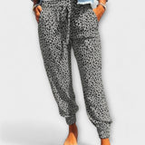 Félicité - Pantalons léopard à jambes larges