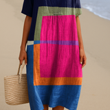 Isadora - Robe de Blocs de Couleurs Vives
