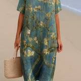 Mara - Robe Fleurie en Vert d'Eau