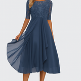 Valentina - Robe en Dentelle à Manches 3/4