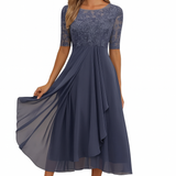 Valentina - Robe en Dentelle à Manches 3/4