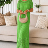 Beatriz - Robe Longue en Crochet avec Doublure Intérieure