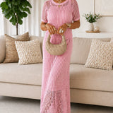 Beatriz - Robe Longue en Crochet avec Doublure Intérieure