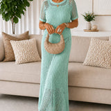Beatriz - Robe Longue en Crochet avec Doublure Intérieure