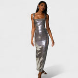 Sparkle Silver - Robe de gala de nuit