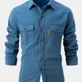 Chemise en Mélange de Denim - Boutons