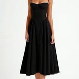 Odete - Robe midi à corsage structuré