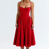 Odete - Robe midi à corsage structuré