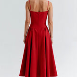 Odete - Robe midi à corsage structuré