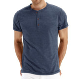 T-Shirt Henley - Maille Douce Col