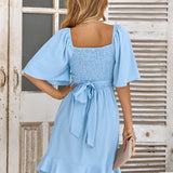 Clara - Robe Midi Bleu Clair
