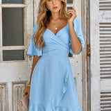 Clara - Robe Midi Bleu Clair