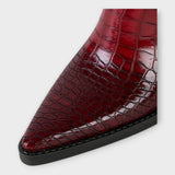 Bottes au Design Croco et Talon Élégant
