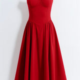 Odete - Robe midi à corsage structuré