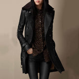 Joana - Manteau Élégant 3/4 en Cuir