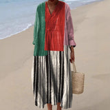 Vera - Robe en Patchwork Rayé