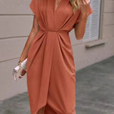 Caia - Robe Midi Enveloppe