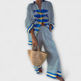 Sofia - Manteau Imprimé Citrons Méditerranéens