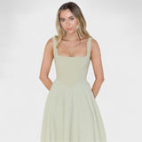 Maribel - Robe Midi décolleté carré