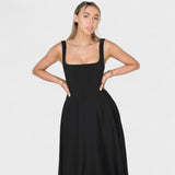 Maribel - Robe Midi décolleté carré