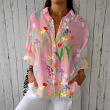 Sofia - Blouse Florale Jardin Tulipes