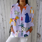 Helena - Blouse Légèreté Imprimé de Chiens