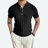 Chemise Polo - Mélange Élastique Col V