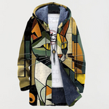 Pull avec motif géométrique pour chats