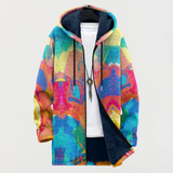 Sweat-shirt avec motif artistique coloré