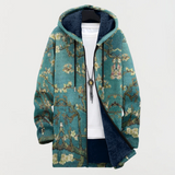Manteau au design artistique de fleurs
