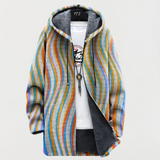 Manteau à rayures ondulées