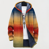 Manteau avec motif dégradé de coucher de soleil