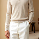 Sweater à Col Montant avec Fermeture Éclair