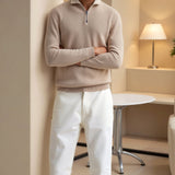 Sweater à Col Montant avec Fermeture Éclair