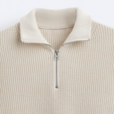 Sweater à Col Montant avec Fermeture Éclair