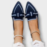 Chaussures plates pour femmes avec un design de nœud