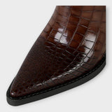 Bottes au Design Croco et Talon Élégant