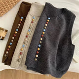 Maribela - Gilet en Maille avec Boutons
