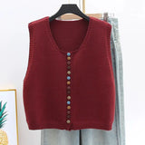 Maribela - Gilet en Maille avec Boutons