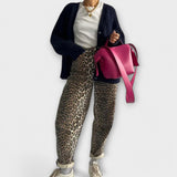 Chandra - Pantalons en jean vintage léopard
